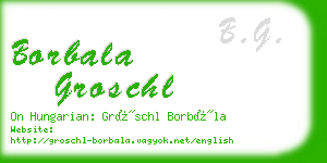 borbala groschl business card